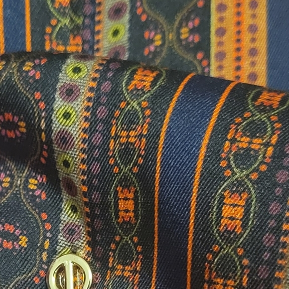 Elie Tahari Bold Floral Graphic Print Button-Up Blouse Size M - Picture 7 of 9